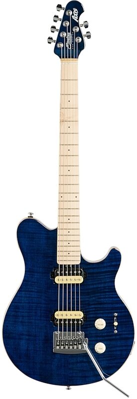 Sterling AX3FM Axis Electric Guitar, Neptune Blue, Full Straight Front
