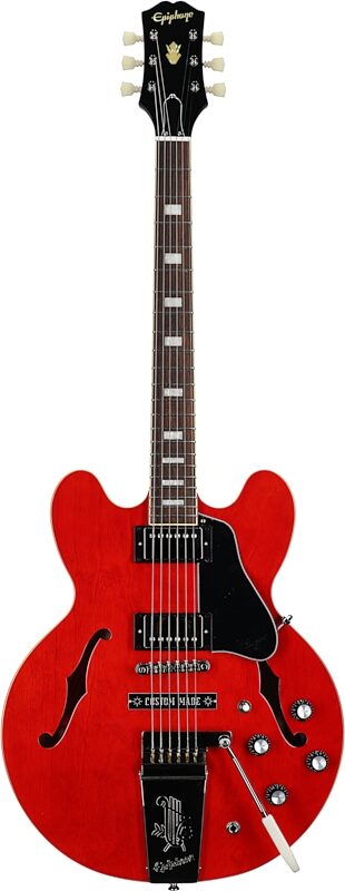 Epiphone Joe Bonamassa 1962 ES-335 Limited Edition Electric Guitar (with Case), 60s Cherry, Full Straight Front