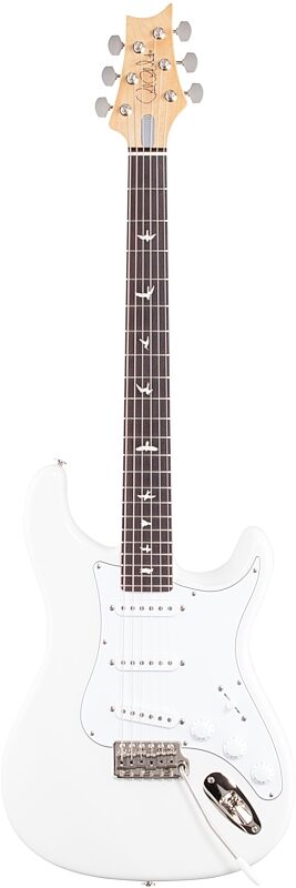 PRS Paul Reed Smith John Mayer Silver Sky Electric Guitar, Rosewood Fretboard (with Gig Bag), Frost White, Full Straight Front