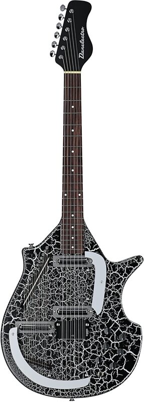 Danelectro Electric Sitar, Black Crackle, Full Straight Front