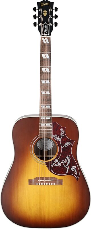 Gibson Hummingbird Studio Walnut Acoustic-Electric Guitar (with Case), Satin Walnut, Full Straight Front