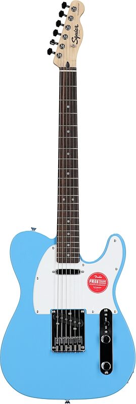 Squier Sonic Telecaster Electric Guitar, with Laurel Fingerboard, California Blue, Full Straight Front