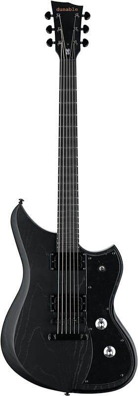 Dunable DE Yeti Electric Guitar (with Gig Bag), Matte Black, Full Straight Front