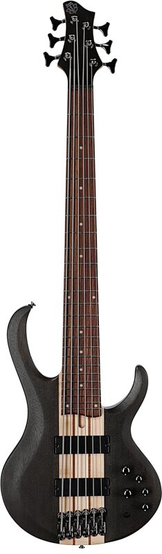 Ibanez BTB606 Electric Bass, 6-String, Trans Gray Flat, Full Straight Front