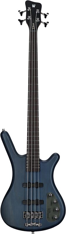 Warwick RockBass Corvette 4 Electric Bass (with Gig Bag), Blue Satin, Full Straight Front