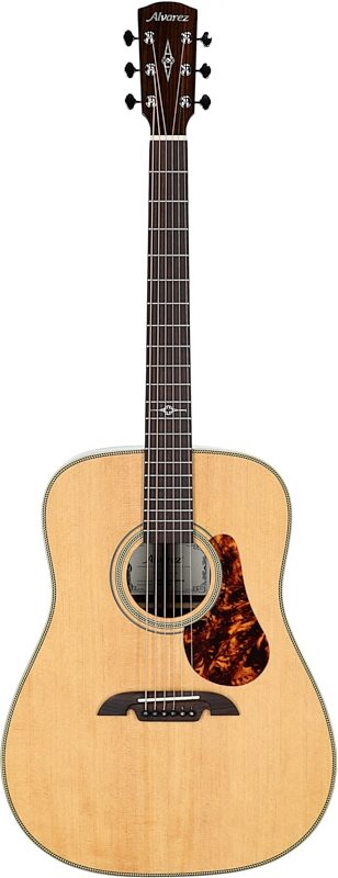 Alvarez MD70EBG Masterworks Herringbone Dreadnought Acoustic-Electric Guitar, Open Box (Very Good), Full Straight Front