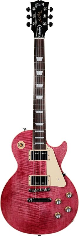 Gibson Les Paul Standard 60s Custom Color Electric Guitar, Figured Top (with Case), Transparent Fuchsia, Open Box (Very Good), Full Straight Front