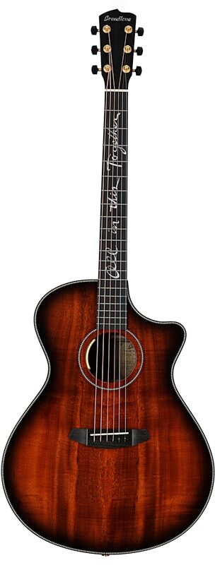 Breedlove Jeff Bridges Oregon Dreadnought Concerto CE Acoustic-Electric Guitar (with Gig Bag), Blemished, Full Straight Front