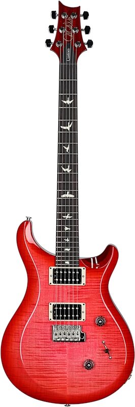 PRS Paul Reed Smith S2 Custom 24 Gloss Pattern Thin Electric Guitar (with Gig Bag), Bonni Pink Cherry Burst, Full Straight Front