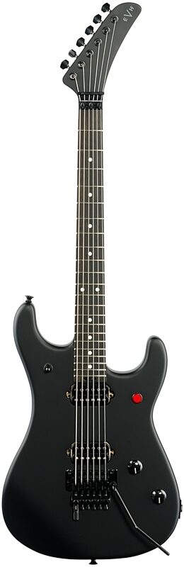 EVH Eddie Van Halen 5150 Series Standard Electric Guitar, Stealth Black, with Ebony Fingerboard, Full Straight Front