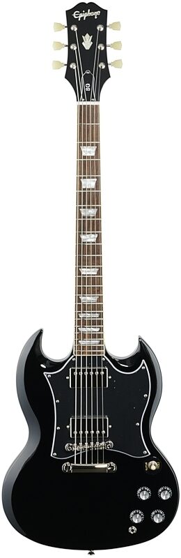 Epiphone SG Standard Electric Guitar, Ebony, Full Straight Front