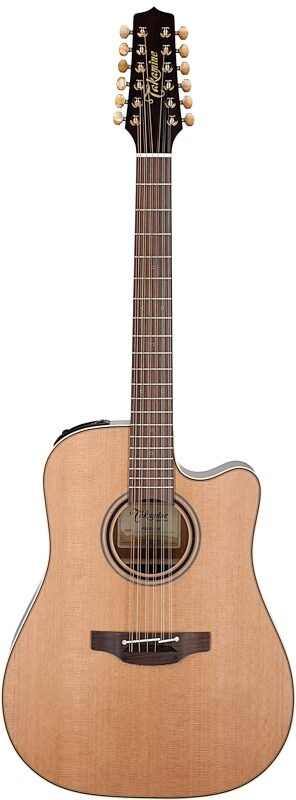 Takamine P3DC12 Acoustic-Electric Guitar, 12-String (with Case), Natural Satin, Full Straight Front