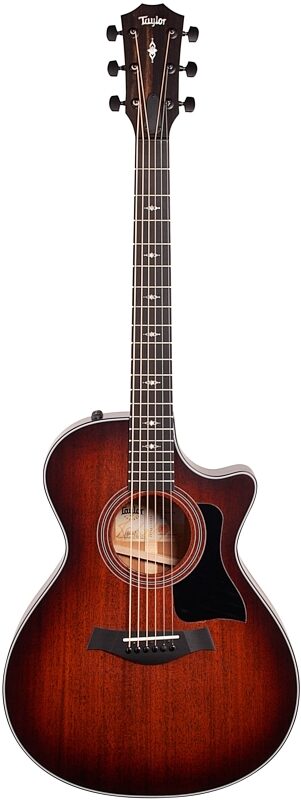 Taylor 322ce Grand Concert Acoustic-Electric Guitar, Shaded Edge Burst, Full Straight Front