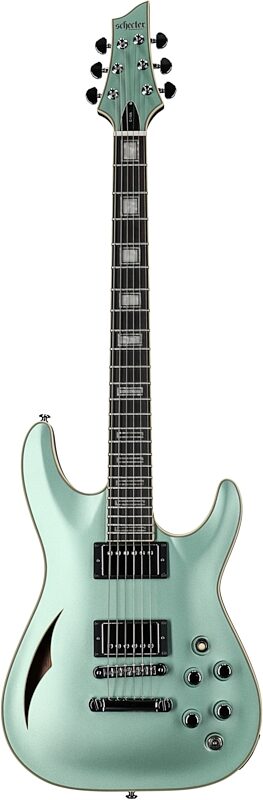 Schecter C-1 EA Classic Electric Guitar, Satin Vintage Pelham Blue, Blemished, Full Straight Front