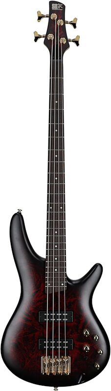 Ibanez SR300EDX Electric Bass Guitar, Wine Red Frozen Matte, Full Straight Front