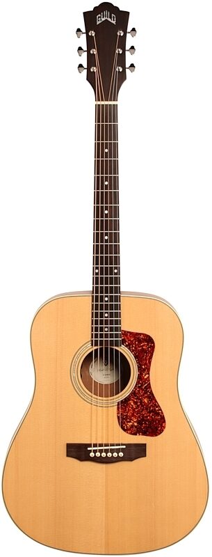 Guild D-240E Acoustic-Electric Guitar, Natural, Full Straight Front