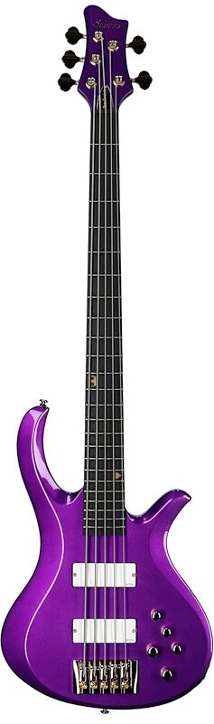 Schecter FreeZesicle-5 Electric Bass, 5-String, Purple, Full Straight Front