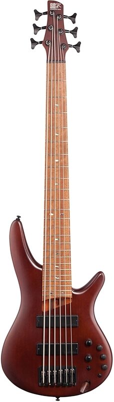 Ibanez SR506E Electric Bass, 6-String, Brown Mahogany, Full Straight Front