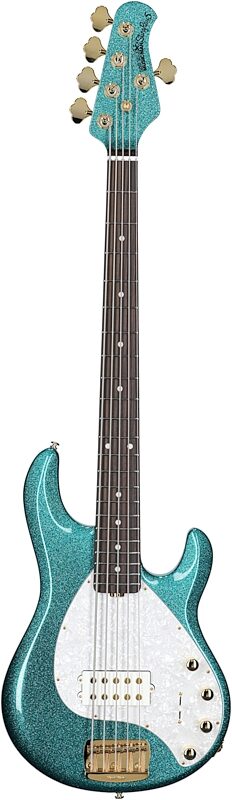 Ernie Ball Music Man StingRay 5 Special Electric Bass, 5-String (with Case), Ocean Sparkle, Full Straight Front
