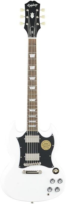 Epiphone SG Standard Electric Guitar, Alpine White, Full Straight Front