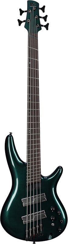 Ibanez Bass Workshop SRMS725 Multi Scale Bass Guitar, Blue Cham, Full Straight Front