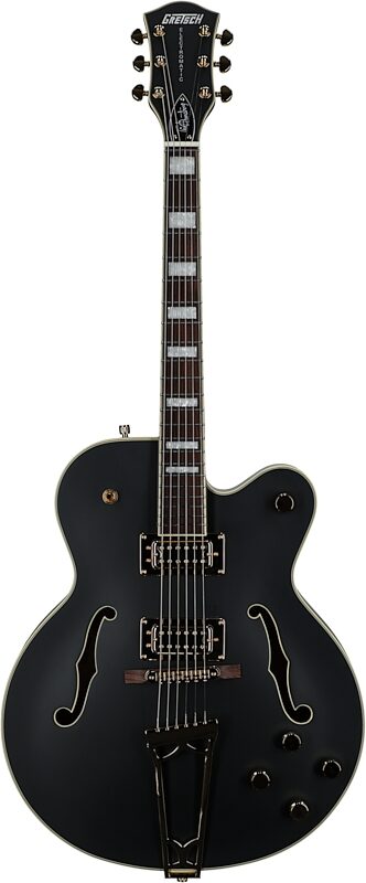Gretsch G519BK Tim Armstrong Electromatic Hollowbody Electric Guitar, Black, Full Straight Front