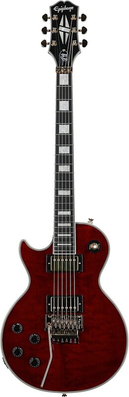 Epiphone Alex Lifeson Les Paul Custom Axcess Electric Guitar (Left Handed, with Case), New, Full Straight Front
