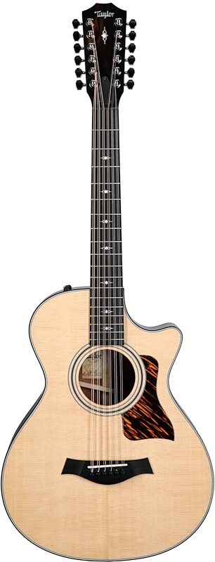 Taylor 352ce 12 Fret Grand Concert Acoustic-Electric Guitar, 12-String (with Case), Natural, Full Straight Front