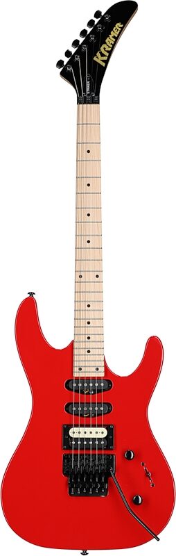 Kramer Striker HSS Electric Guitar, Maple Fingerboard, Jumper Red, Full Straight Front