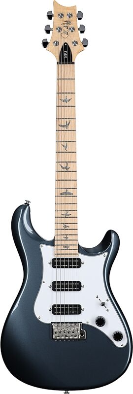 PRS Paul Reed Smith SE NF3 Electric Guitar, with Maple Fingerboard (with Gig Bag), Gun Metal Gray, Full Straight Front