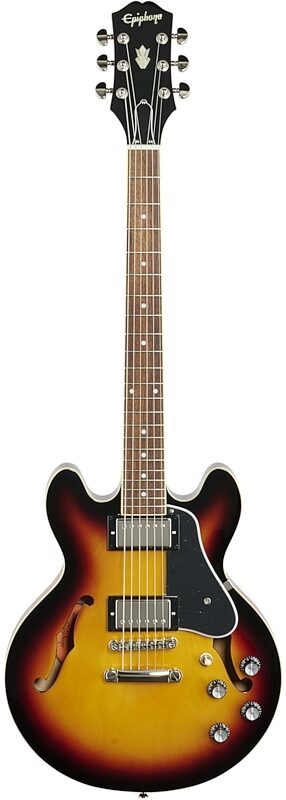 Epiphone ES-339 Semi-Hollowbody Electric Guitar, Vintage Sunburst, Full Straight Front