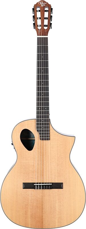 Michael Kelly Forte Port Nylon Classical Acoustic-Electric Guitar, Natural, Full Straight Front