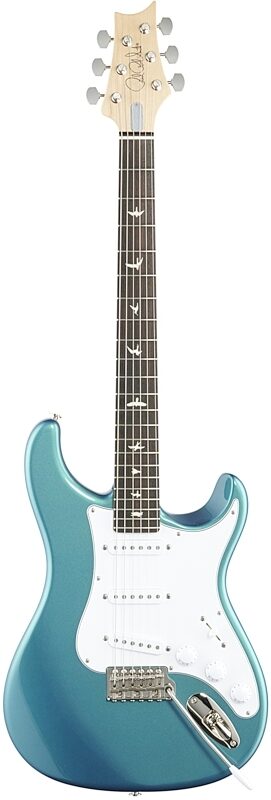 PRS Paul Reed Smith John Mayer Silver Sky Electric Guitar, Rosewood Fretboard (with Gig Bag), Dodgem Blue, Full Straight Front