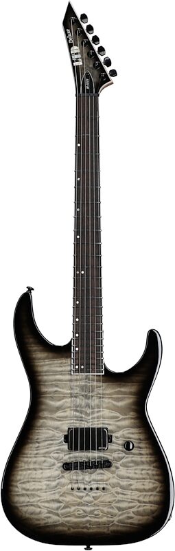 ESP LTD M-1001NT Quilted Maple Electric Guitar, Charcoal Burst, Full Straight Front