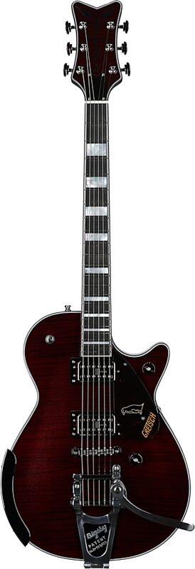 Gretsch G6134TFM-NH Nigel Hendroff Signature Penguin Electric Guitar (with Case), Dark Cherry, Full Straight Front