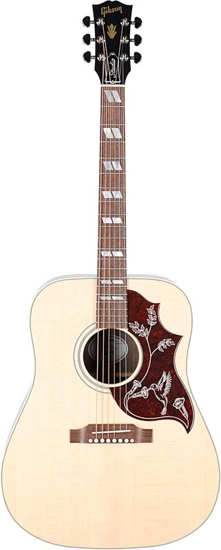 Gibson Hummingbird Studio Walnut Acoustic-Electric Guitar (with Case), Satin Natural, Full Straight Front