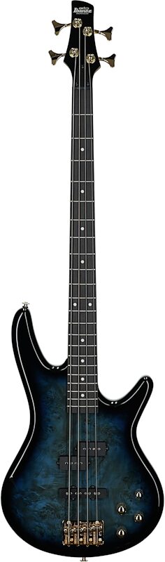 Ibanez GSR200PC Gio Electric Bass, Transparent Marine Burst, Full Straight Front