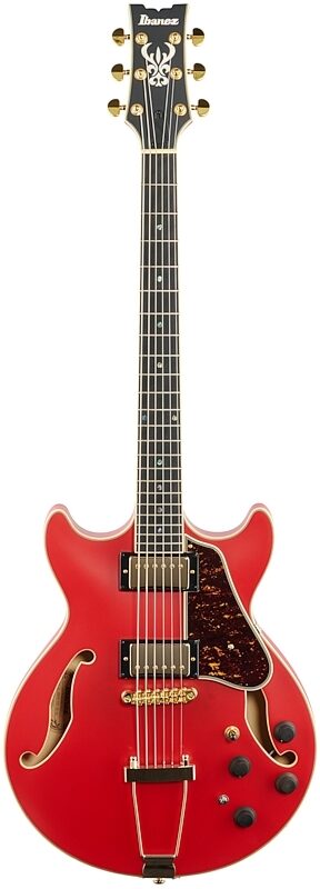 Ibanez Artcore Expressionist AMH90 Electric Guitar, Flat Red, Full Straight Front