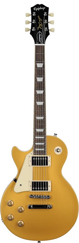 Epiphone Les Paul Standard 50s Electric Guitar, Left-Handed, Metallic Gold, Full Straight Front