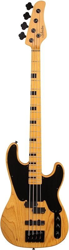 Schecter Model T Session Electric Bass, Natural Satin, Full Straight Front