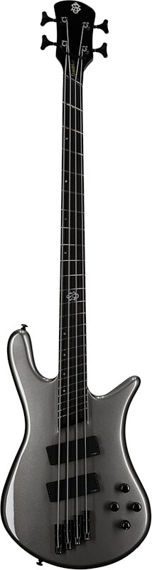Spector NS Dimension Multi-Scale 4-String Bass Guitar (with Bag), Gunmetal Gloss, Full Straight Front