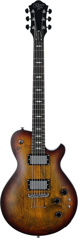 Michael Kelly Patriot Decree SB Slim Body Open Pore Electric Guitar, Transparent Sunburst, Full Straight Front