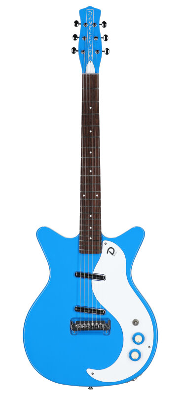Danelectro '59 MOD NOS Electric Guitar, Baby Gogo Blue, Full Straight Front