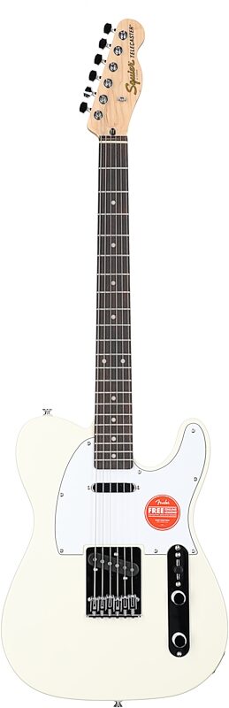 Squier Affinity Telecaster Electric Guitar, Laurel Fingerboard, Olympic White, Full Straight Front