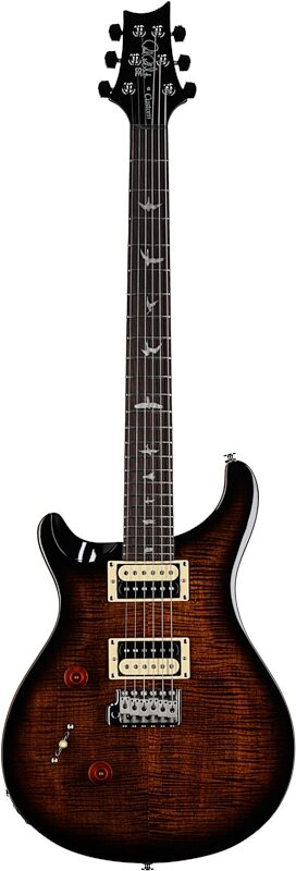 PRS Paul Reed Smith SE Custom 24 Electric Guitar, Left-Handed (with Gig Bag), Black Gold Burst, Full Straight Front