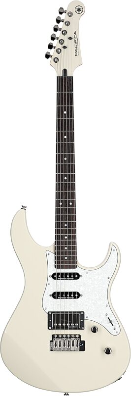 Yamaha 612VIIX Pacifica Electric Guitar, Vintage White, Full Straight Front