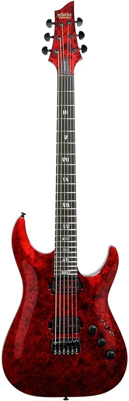 Schecter C1 Apocalypse Electric Guitar, Red Reign, Full Straight Front