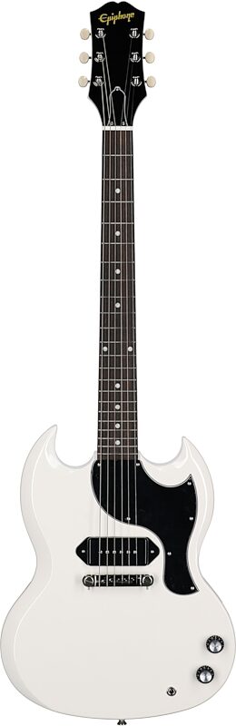 Epiphone Yungblud SG Junior Electric Guitar (with Case), Classic White, Full Straight Front