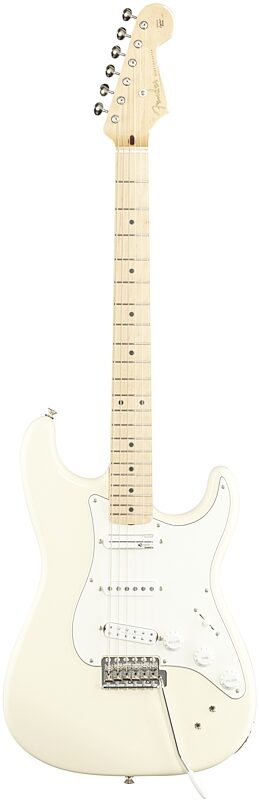 Fender EOB Ed O'Brien Sustainer Stratocaster Electric Guitar (with Gig Bag), Olympic White, Full Straight Front