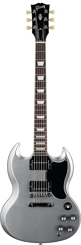 Gibson SG Standard '61 Custom Color Electric Guitar (with Case), Silver Metallic, Scratch and Dent, Full Straight Front
